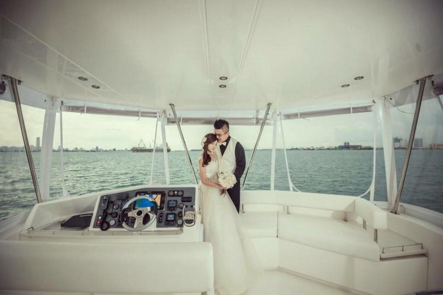 Wedding on a catamaran