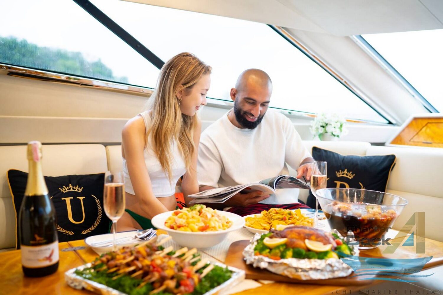 Lunch on a phuket yacht charter