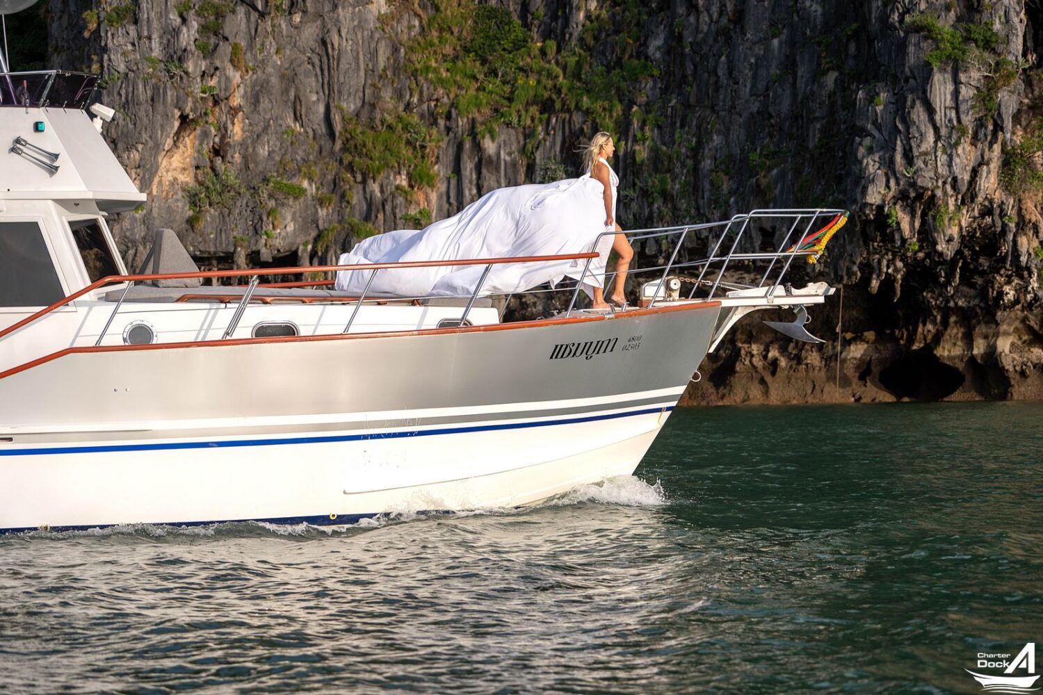 model on yacht phuket
