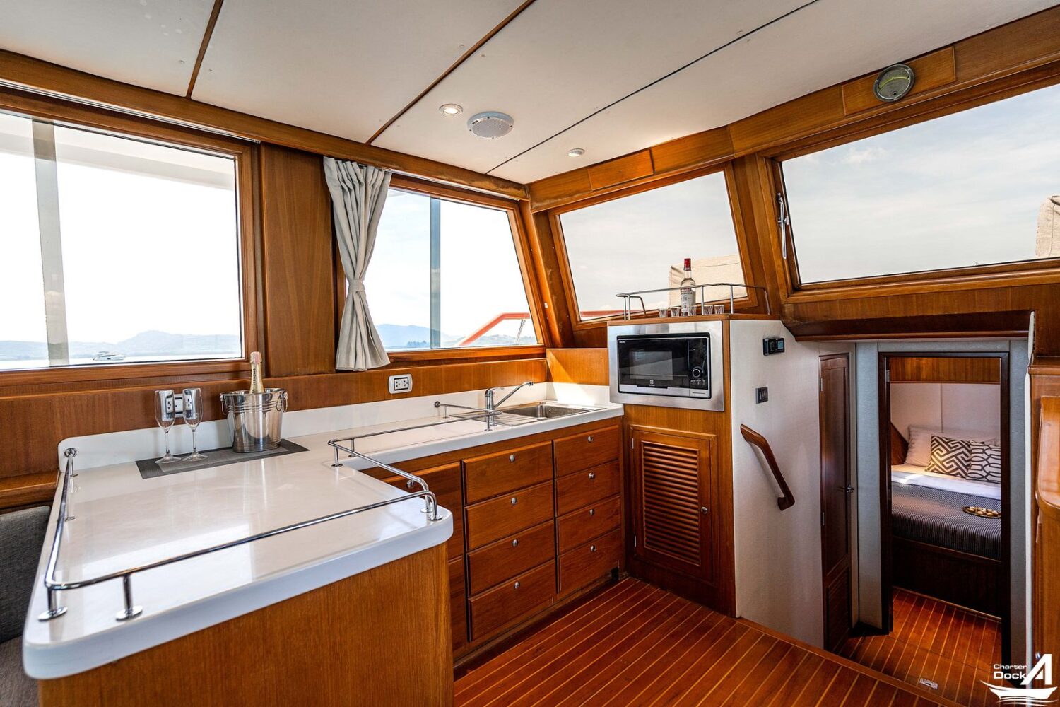 Kitchen on private yacht