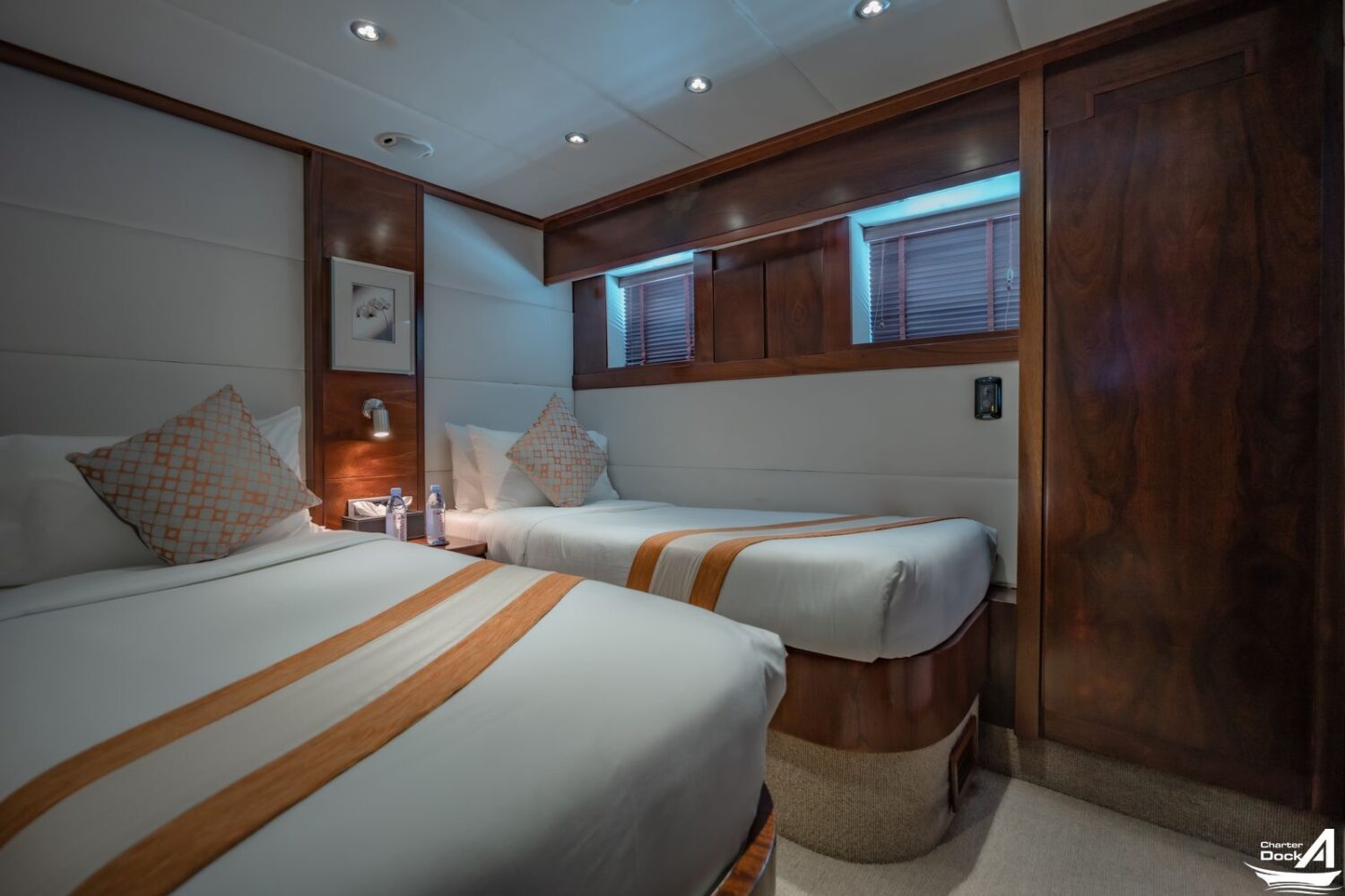 twin bed on superyacht