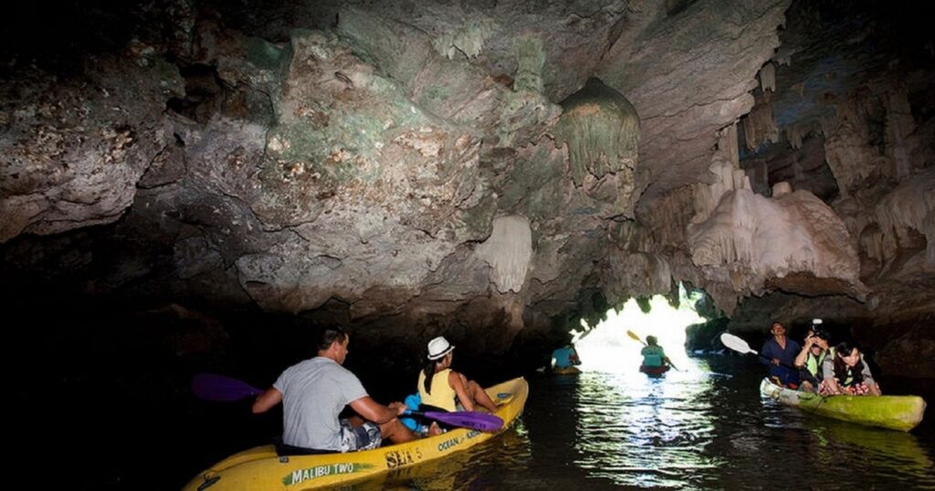 cave kayaking at james bond island